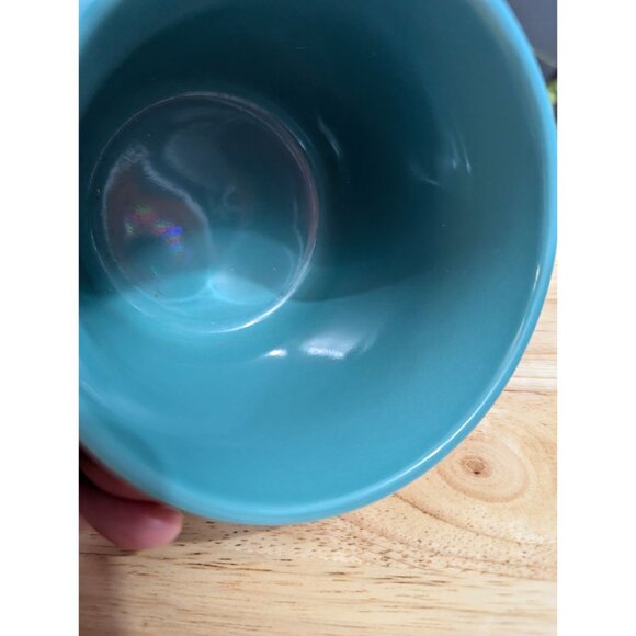 Thyme and Table stoneware blues gold tones floral 16 oz 4 inch mug org tag - Picture 2 of 9